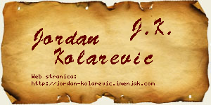 Jordan Kolarević vizit kartica